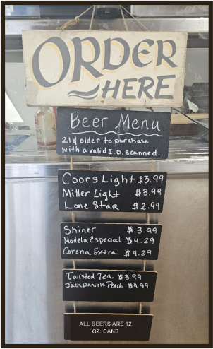 ALL BEERS ARE 12 OZ. CANS