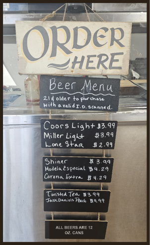 ALL BEERS ARE 12 OZ. CANS