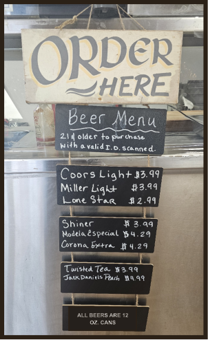 ALL BEERS ARE 12 OZ. CANS